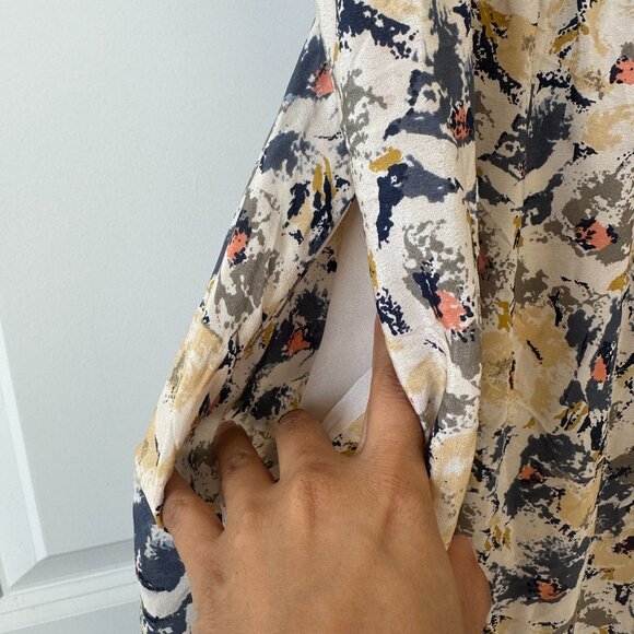 Anthropologie Moulinette Soeurs Hydrangea Petals Silk Maxi Dress Size 6 - Picture 5 of 11